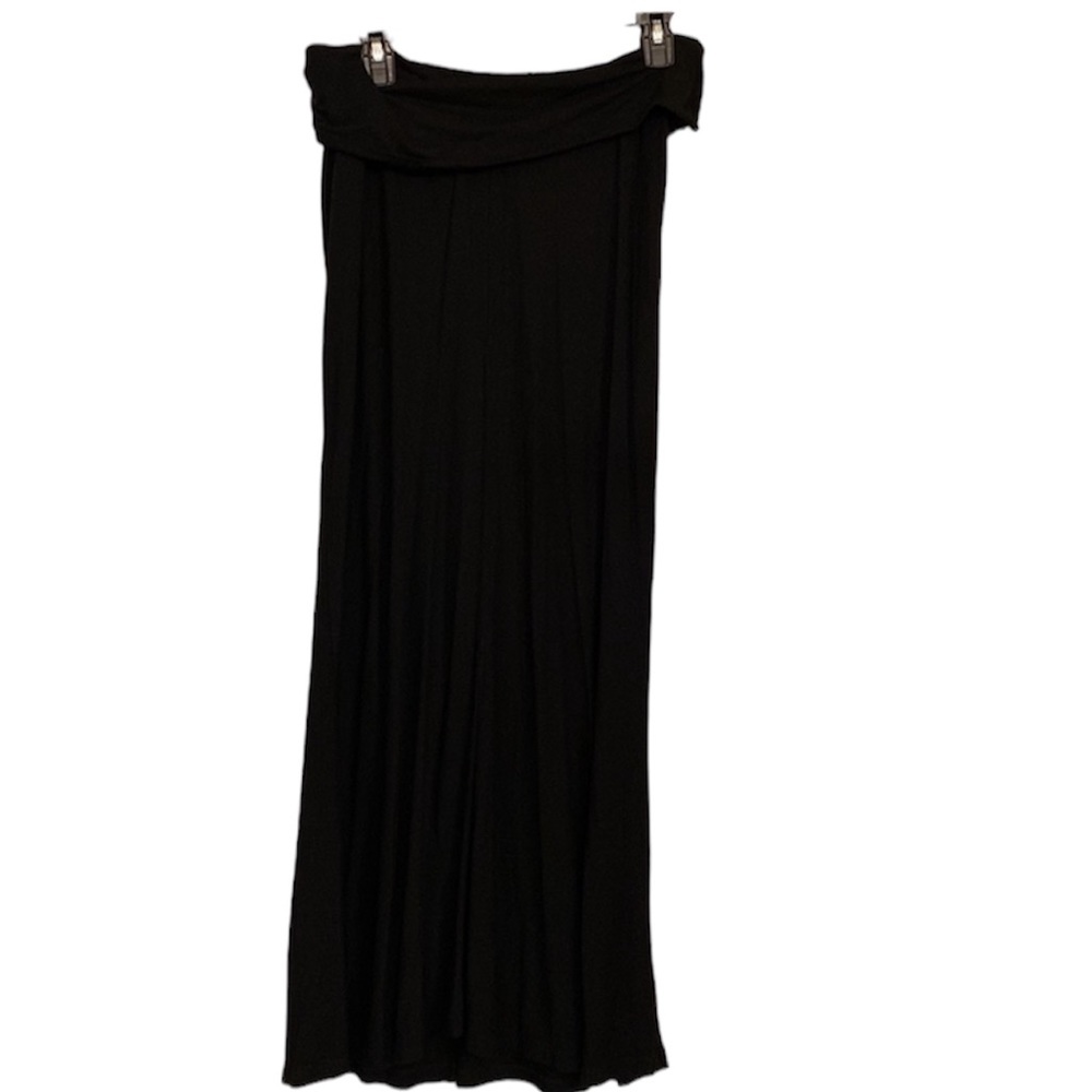 Liz Lange Target Black Maternity Foldover Maxi Skirt XS